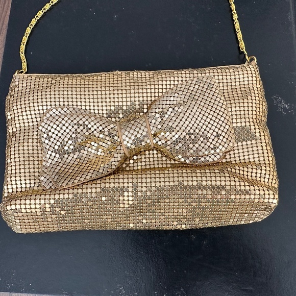 NWT Kate Landry August Evening Rose Gold Bow Evening Bag - Picture 7 of 7